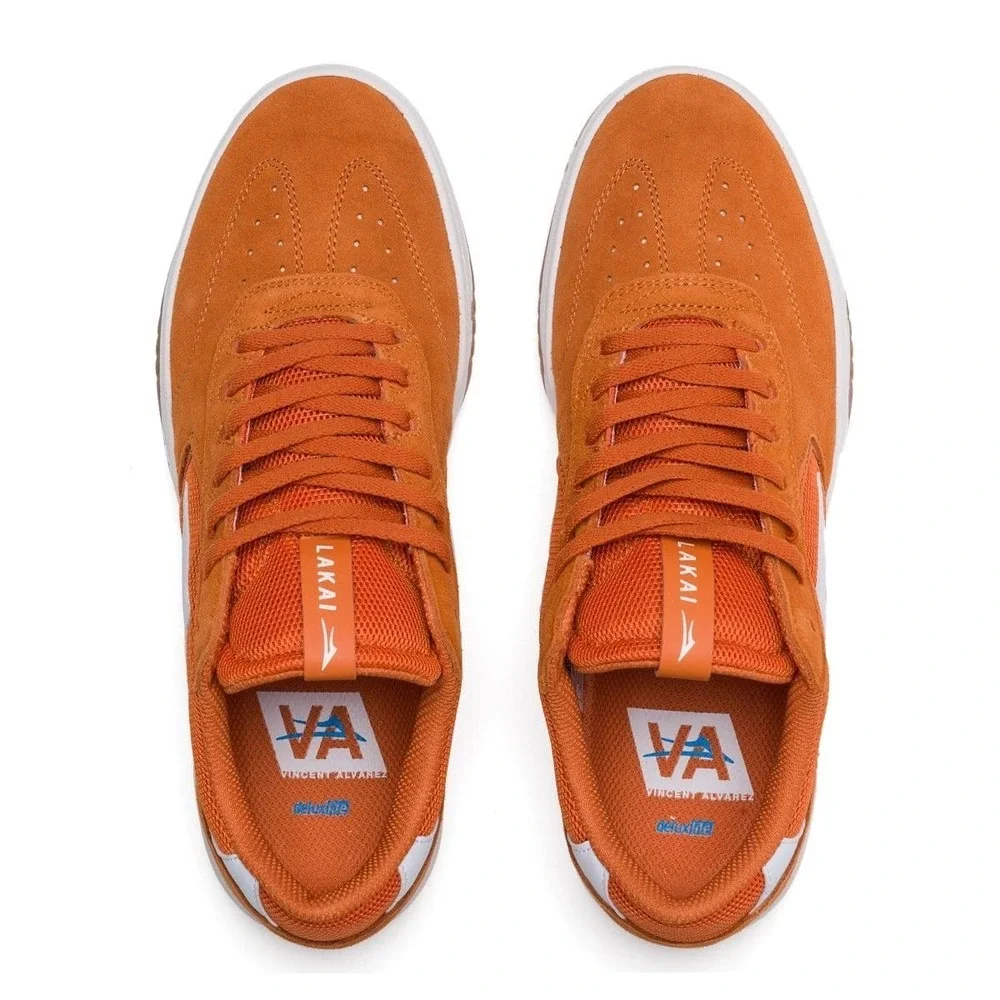 Lakai Atlantic Series Mens Size 9 Burnt Orange Skateboard Shoes Sneakers NEW